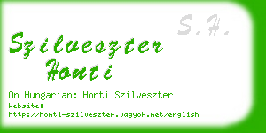 szilveszter honti business card